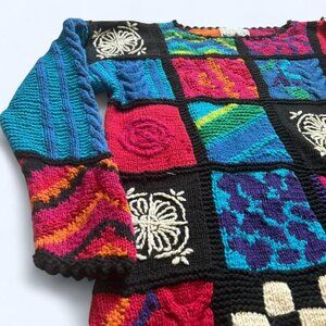 90s/00s Patchwork Knit Sweater – Casual Corner M